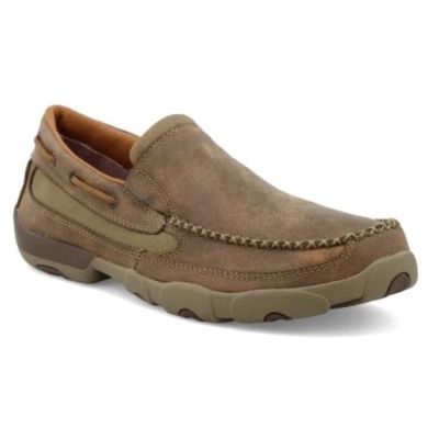 Twisted X Brown Slip On Mens Driving Moc MDMS002