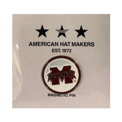 American Hat Makers Mississippi State Hat Pin Magnet MISS STATE UPIN