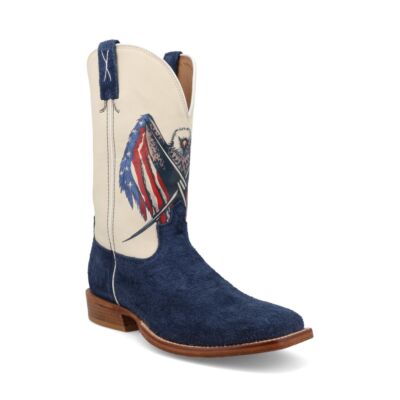 Twisted X Navy & Red/White/Blue Tech X 12 inch Wide Square Toe Western Boots MXTL005