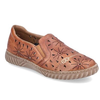 Rieker Tan Twin Gore Women's Loafer Shoes N0967-22