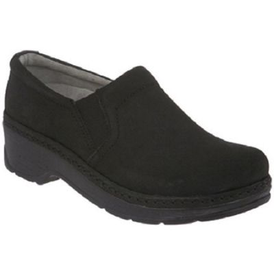 NAPLES Black Leather Lightweight WOW Comfort Klogs Womens Shoes
