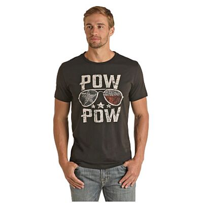 Dale Brisby Black Pow Pow Graphic Short Sleeve Tee Shirt P9_3362