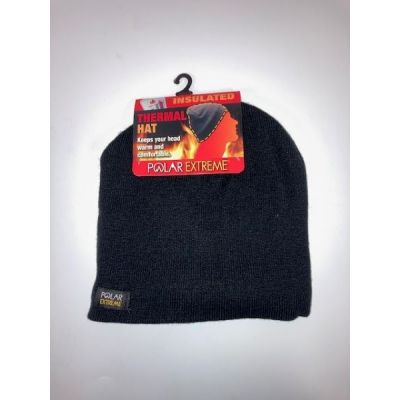 Gold Medal Black Polar Extreme Mens Insulated Thermal Knit Hat PE-H-HAT-100-BK