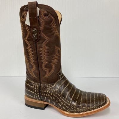 Cowtown Brown Natural Gator Print Mens Western Boots Q6150