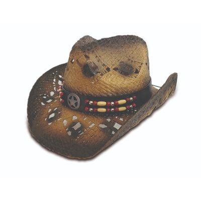 Hat Vision Brown Western Hat with Star R81