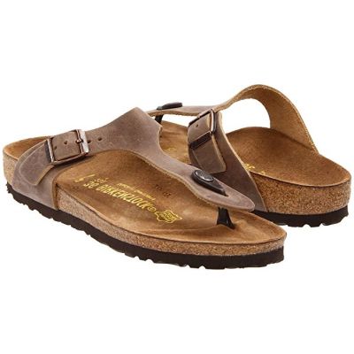 Birkenstock Tobacco Oiled Leather Gizeh Womens Slide On Thong Sandals R943811