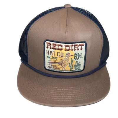 Red Dirt Chocolate/Navy Speedy Snapback Flat Bill Hat RDHC-382