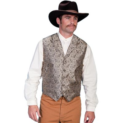 Scully Taupe Classic Paisley Men's Vest RW093