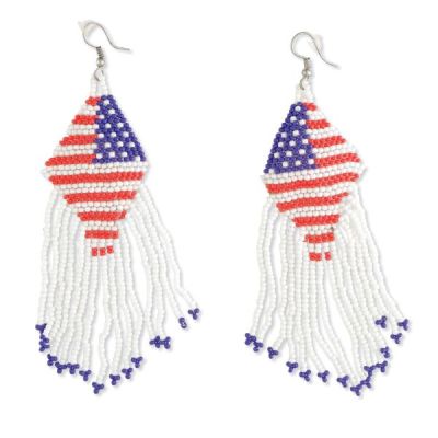 Myra Bag Red/White/Blue Catastrophe Women's Earrings S-5074