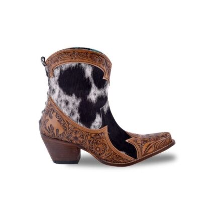 Myra Bag Sandy Mae Hair-On Hide & Hand-Tooled Leather Boots S-7700