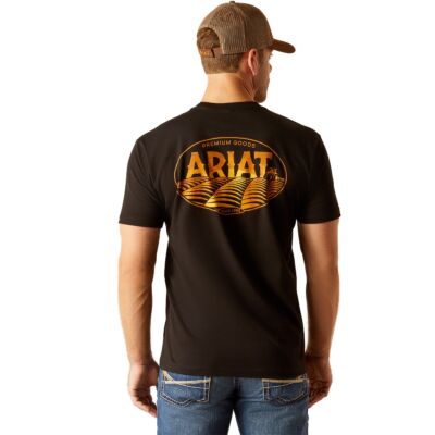 Ariat Black Farm Field Men's Short Sleeve T-Shirt 10051758