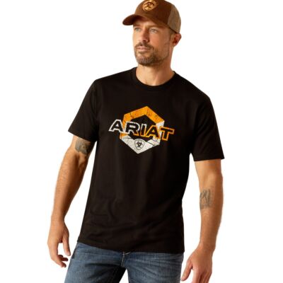 Ariat Black Hexstatic Men's Short Sleeve T-Shirt 10051760