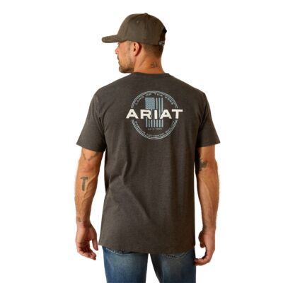 Ariat Charcoal Heather Roundabout Men's Short Sleeve T-Shirt 10051761