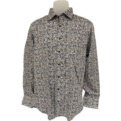 Cuadra Multi-color Paisley Print Men's Longsleeve Collared Shirt S5114/W1009