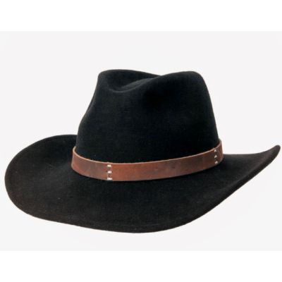 American Hat Makers Black Scout Felt Fedora Hat SCOUT BLACK