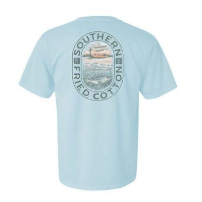 Southern Fried Cotton Chambray Bass Down Under T-Shirt SFM11873