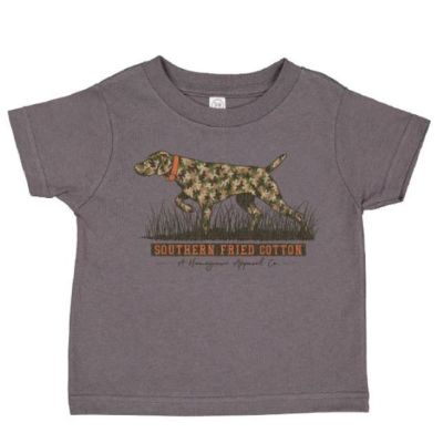Southern Fried Cotton Charcoal Old School Pointer Toddler T-Shirt SFT01852