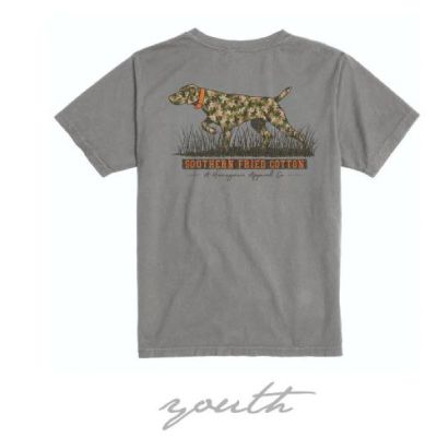 Southern Fried Cotton Concrete Old School Pointer Youth T-Shirt SFY01852
