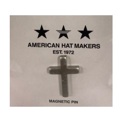 American Hat Makers Silver Cross Hat Pin Magnet CROSS HAT PIN