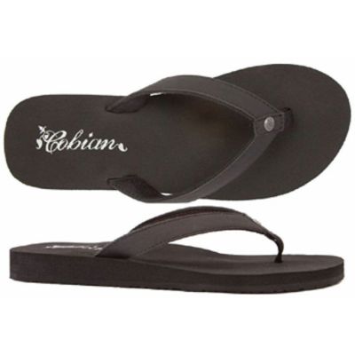 SKB16-001 SKINNY BOUNCE Black Cushion Flip-Flop Cobian Womens Sandals