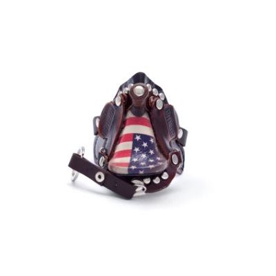 Phunky Horse Brown/Red/White/Blue American Flag Saddle Keychain SKC-01