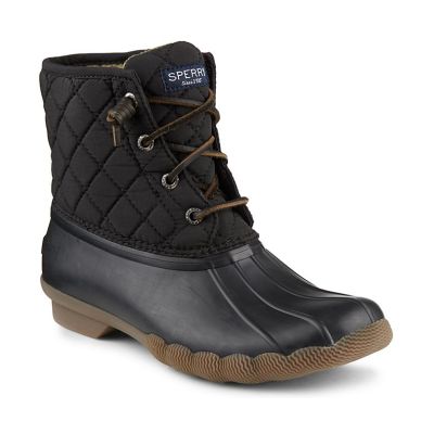 Sperry Black Saltwater Quilted Womens Duck Boots STS94063