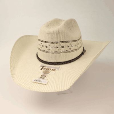 Twister Ivory/Grey Bangora Hat T71664