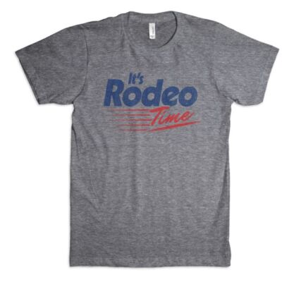 DALE BRISBY FAST TRACK HEATHER GREY RODEO TIME TEE T - 58