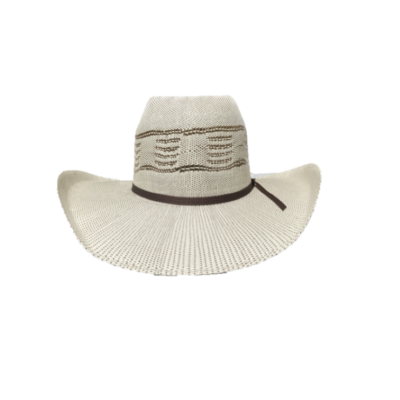 American Hat Makers Cream/Brown Bi-Color Men's Open Crown Western Cowboy Hat TRAIL BOSS