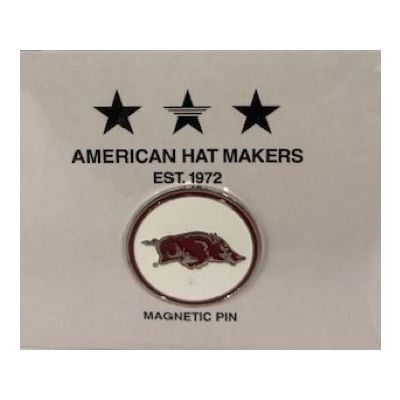 American Hat Makers Univ of Arkansas Hat Pin Magnet U ARKANSAS PIN