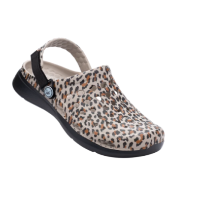 Joybees Leopard Modern Clog Ladies Shoes UAMCG-LEP