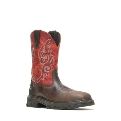 Wolverine Brown with Red Top Rancher EPX CarbonMax Composite Toe Men's Wellington Work Boot W221026