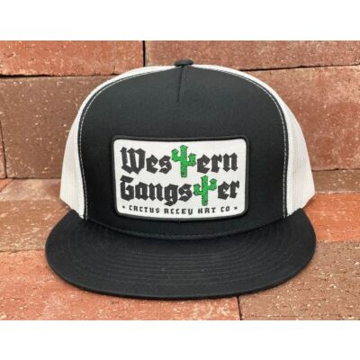 Cactus Alley Black/White Mesh Western Gangster Snapback Cap WESTERNGANGSTER/CA6006