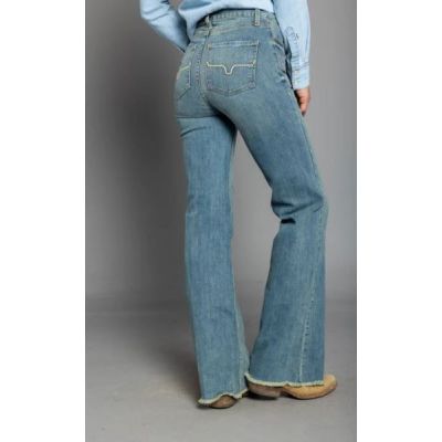 Kimes Ranch Blue Olivia Women's High Rise Stovepipe Wide Leg Jeans WJ-N19118