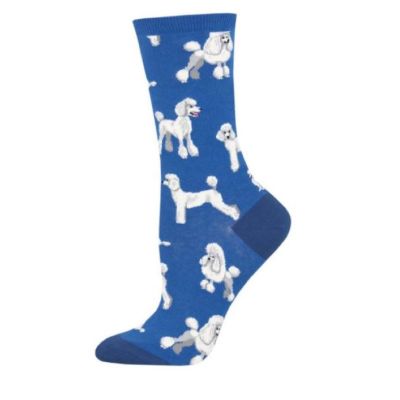 Socksmith Blue Oodles of Poodles Ladies Socks 1 pair WNC1772-BLU