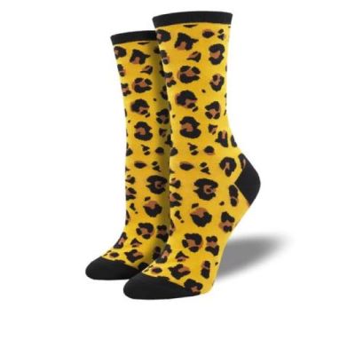 Socksmith Womens Leopard Print Womens Socks WNC2286-GOL