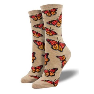 Socksmith Hemp color Social Butterfly Womens Socks WNC2575-HEH