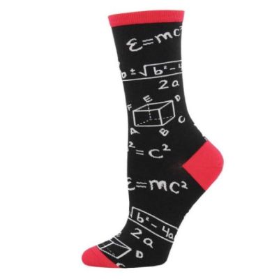 Socksmith Black Math Womens Socks WNC570-BLK