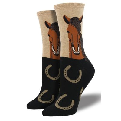 SockSmith Hemp Womens Horse Portrait Socks WNC760-HEM