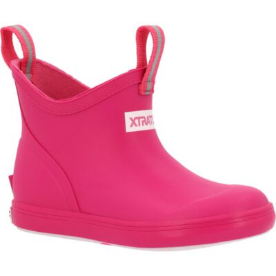Xtratuf Neon Pink Big Kids Ankle Deck Boots XKAB-451