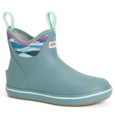 Xtratuf Trooper Blue with Beach Glass Womens 6 inch Ankle Deck Boots XWAB-2BG