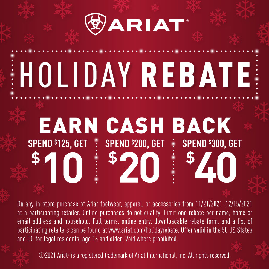 Ariat Lebo s Holiday Rebate Event